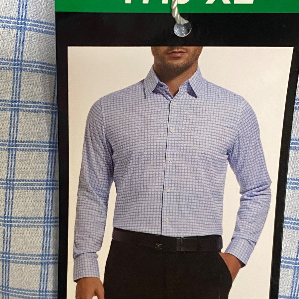 Duchamp London Men's Long Sleeve Slim‎ Fit Dress Shirt 17.5 XL NWT